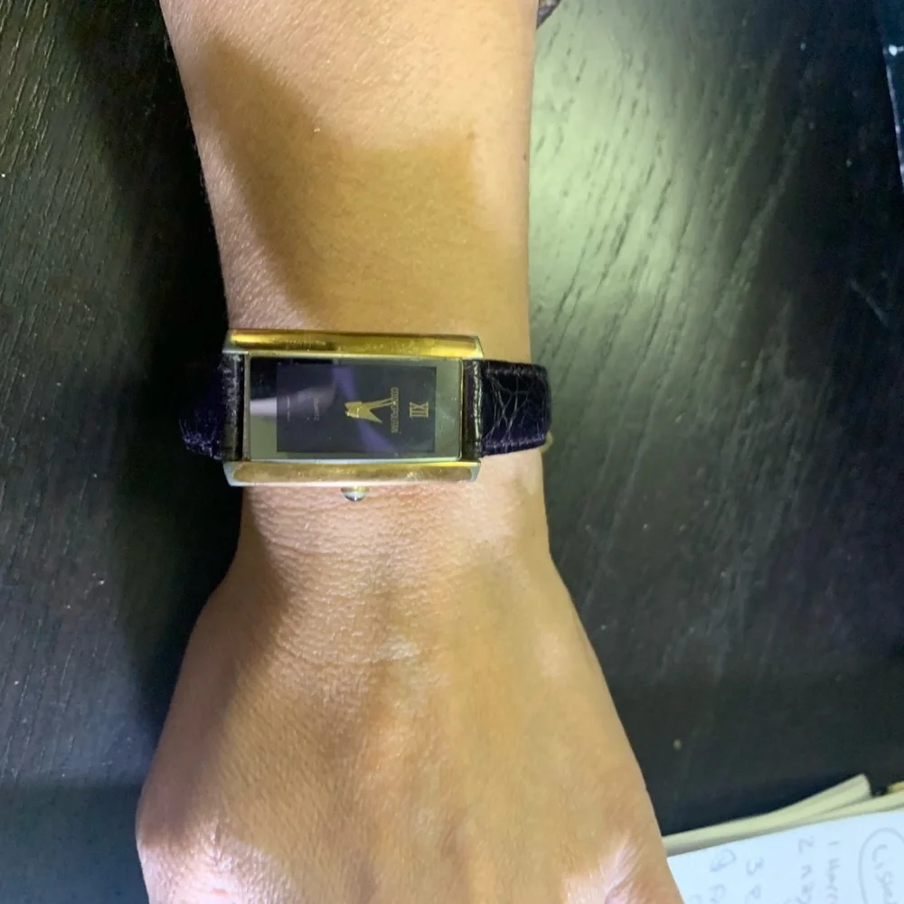 Elegant‎ Purple & Gold leather Fashion fun watch